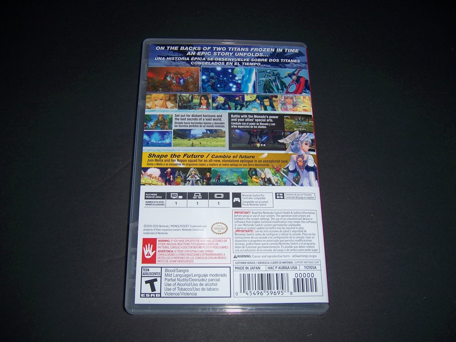 Authentic Case ONLY Replacement Nintendo Switch Xenoblade Chronicles Definitive