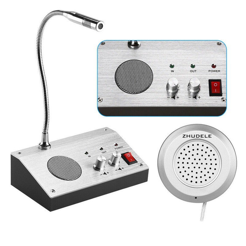 Window Speaker Two-Way Counter Intercom Speaker System Two-Way Voice Dialogue