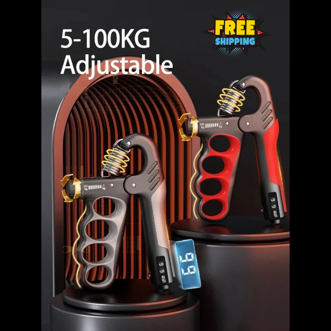 Hand Grip Strength Power Trainer Gripper Strengthener Adjustable Gym Exerciser