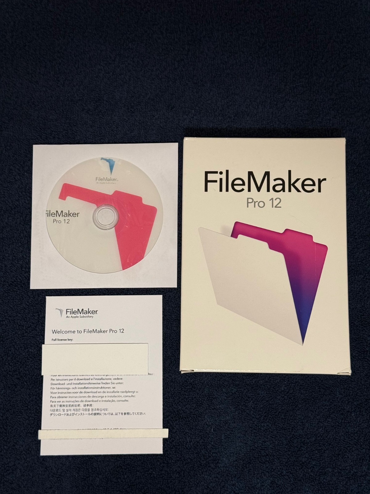 FileMaker Pro 12 License Key Card for Mac & Windows, FULL VERSION, Free Shipping