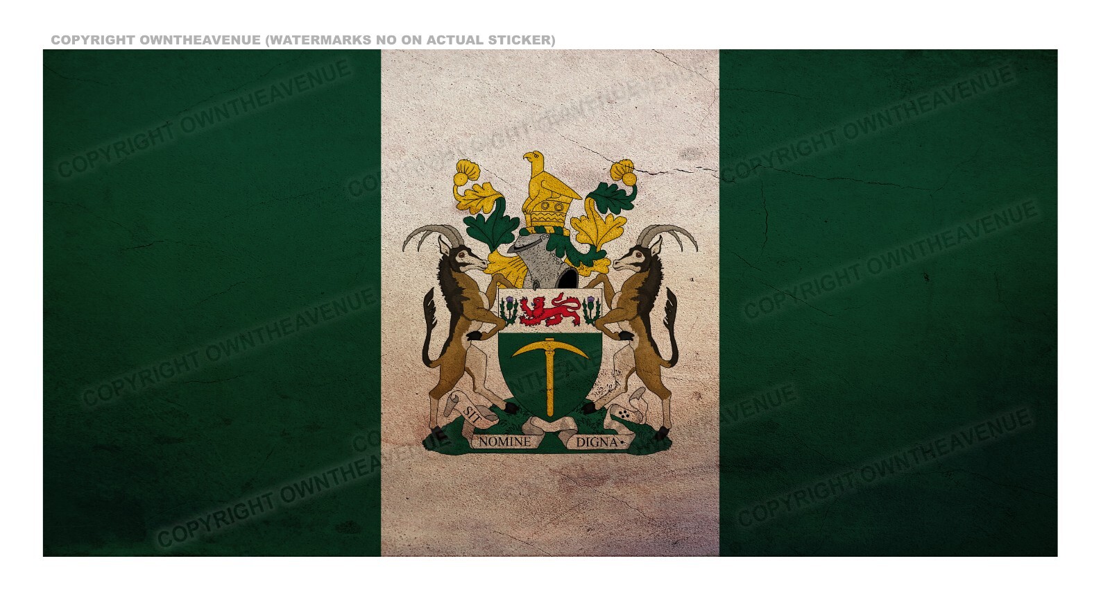 Rhodesia Rhodesian World Country Flag Vintage Style Sticker Decal 4"