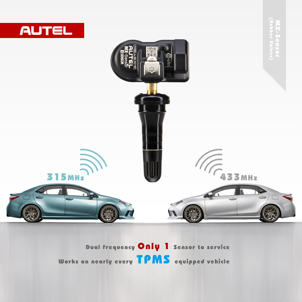 4pcs Autel TPMS MX-Sensor 315&433MHz Programmable Universal Tire Pressure Sensor