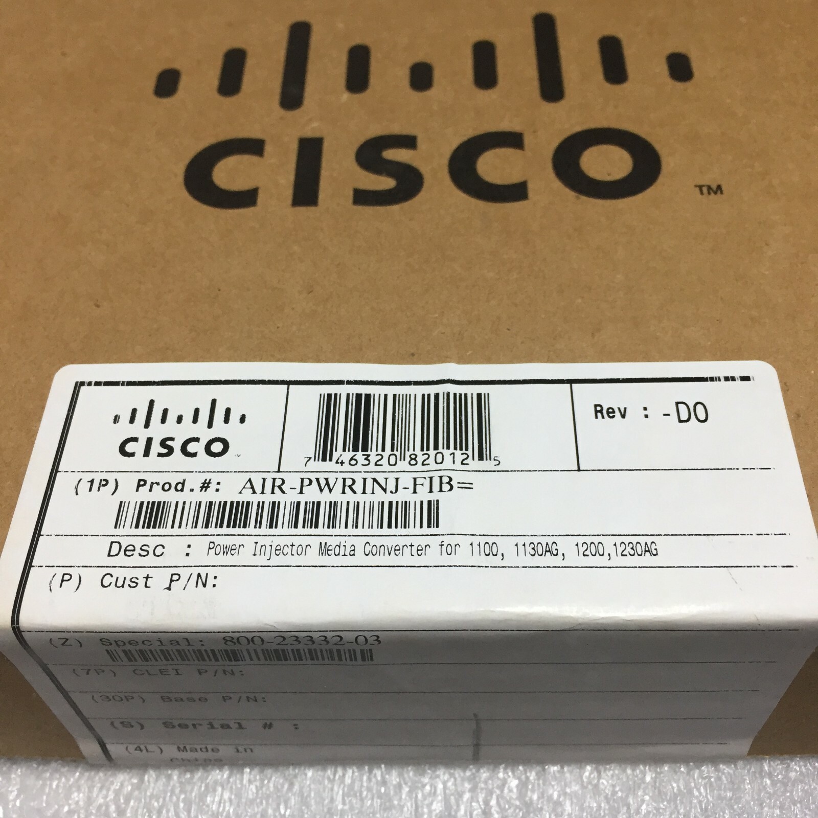 NEW Cisco AIR-PWRINJ-FIB Power Injector Media Converter NEW IN BOX FREE SHIPPING