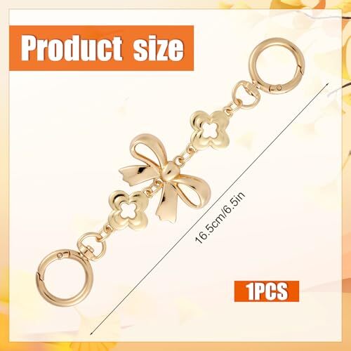 Bag Extender Chains, Purse Strap Extenders Bow Pattern Purse Extender Chain