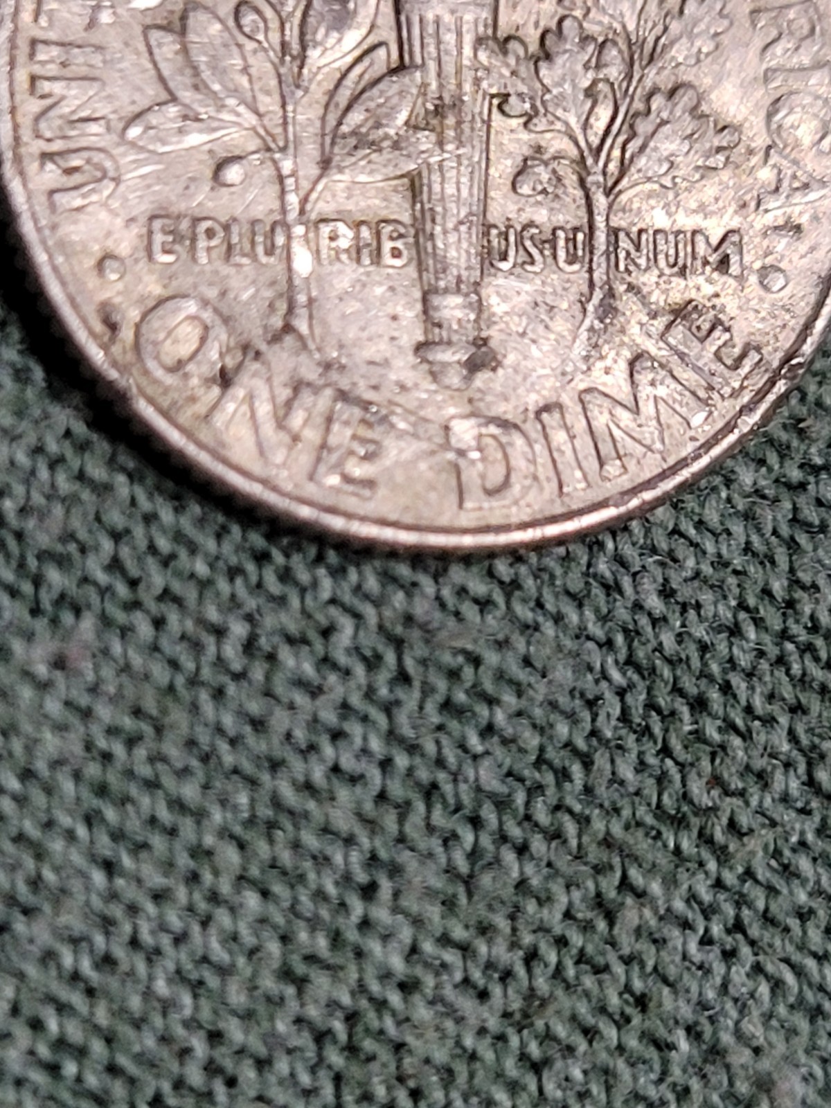 Rare Error 2012 P Dime Double Die-No Rim on Bottom-Strike through error-See pics