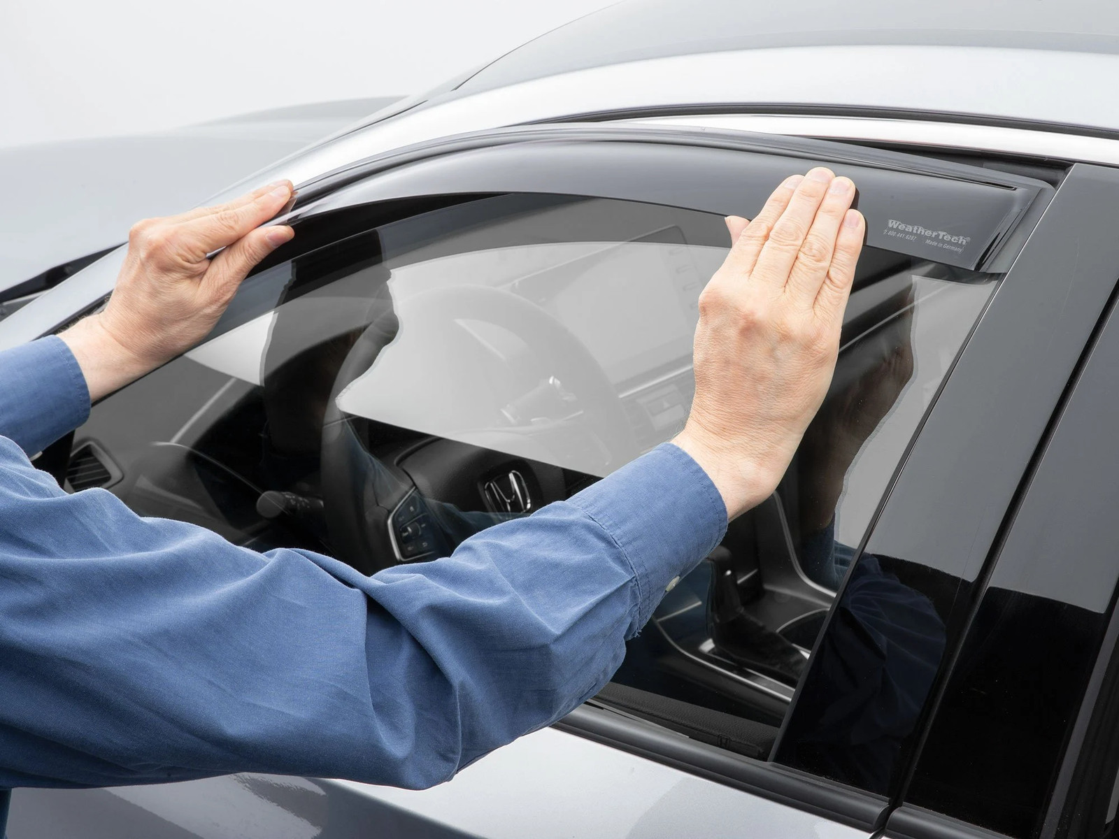 WeatherTech Side Window Deflectors for 2011-2018 VW Jetta - Dark Tint, 82549IM