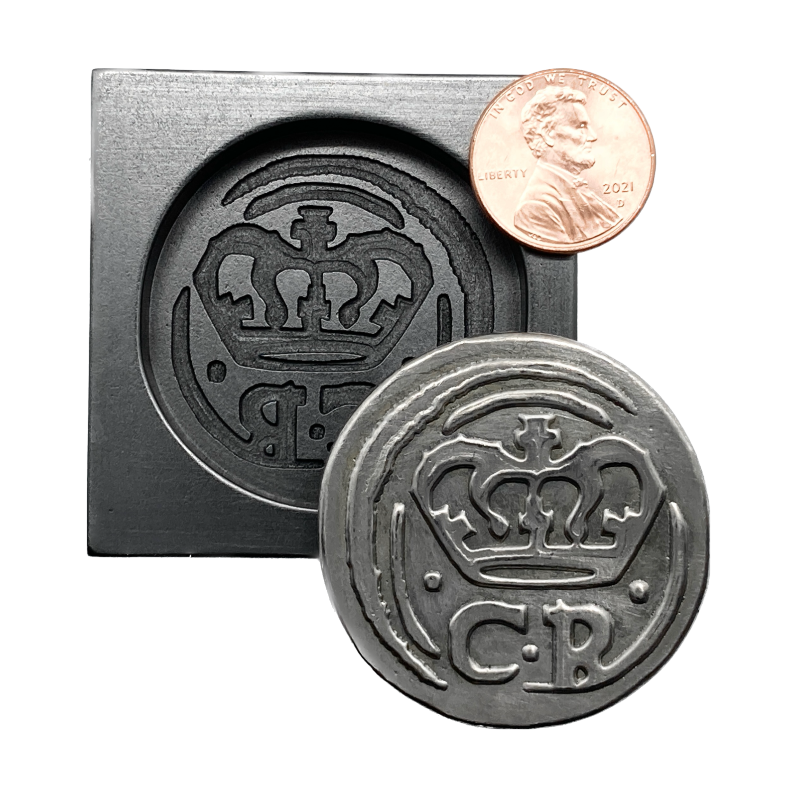 IRISH SILVER “3 PENCE” [1600’s A.D.] - Graphite Coin Mold