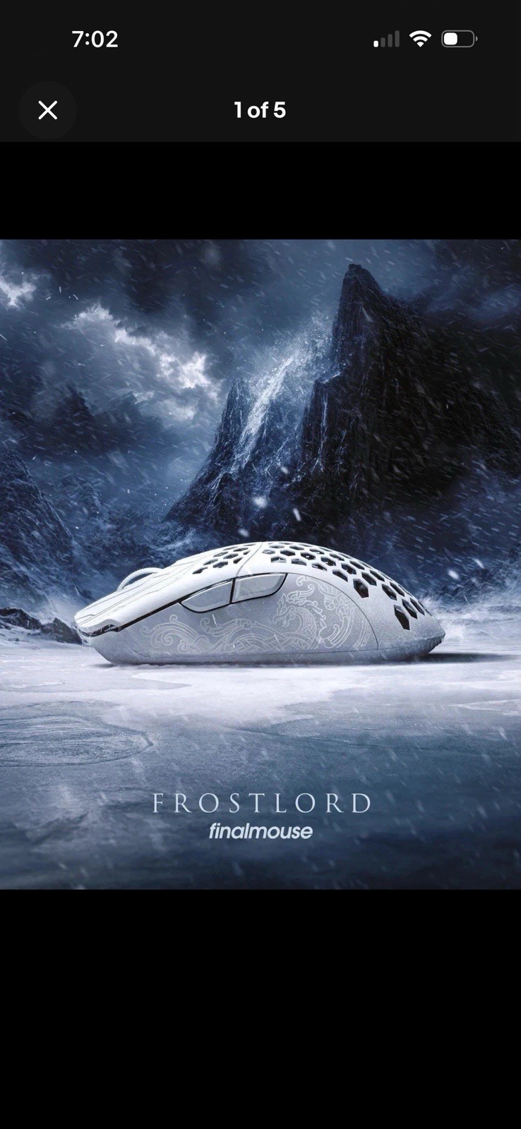 Finalmouse ULX Frostlord Gaming Mouse Size Small + key
