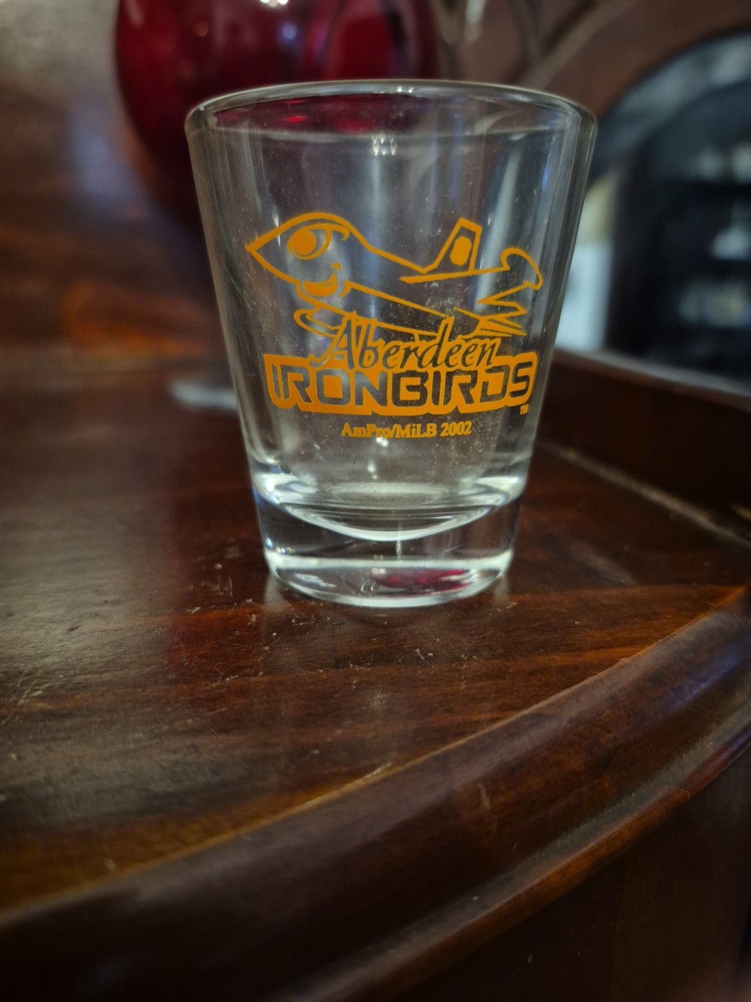 Inaug Aberdeen Ironbirds Airplane Aviation Shot Glass Baltimore Orioles Affilt