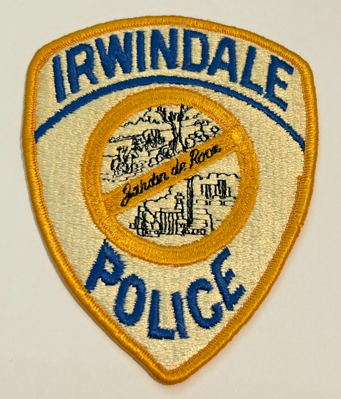 Old Irwindale California Police Cloth Patch Uniform Take Off