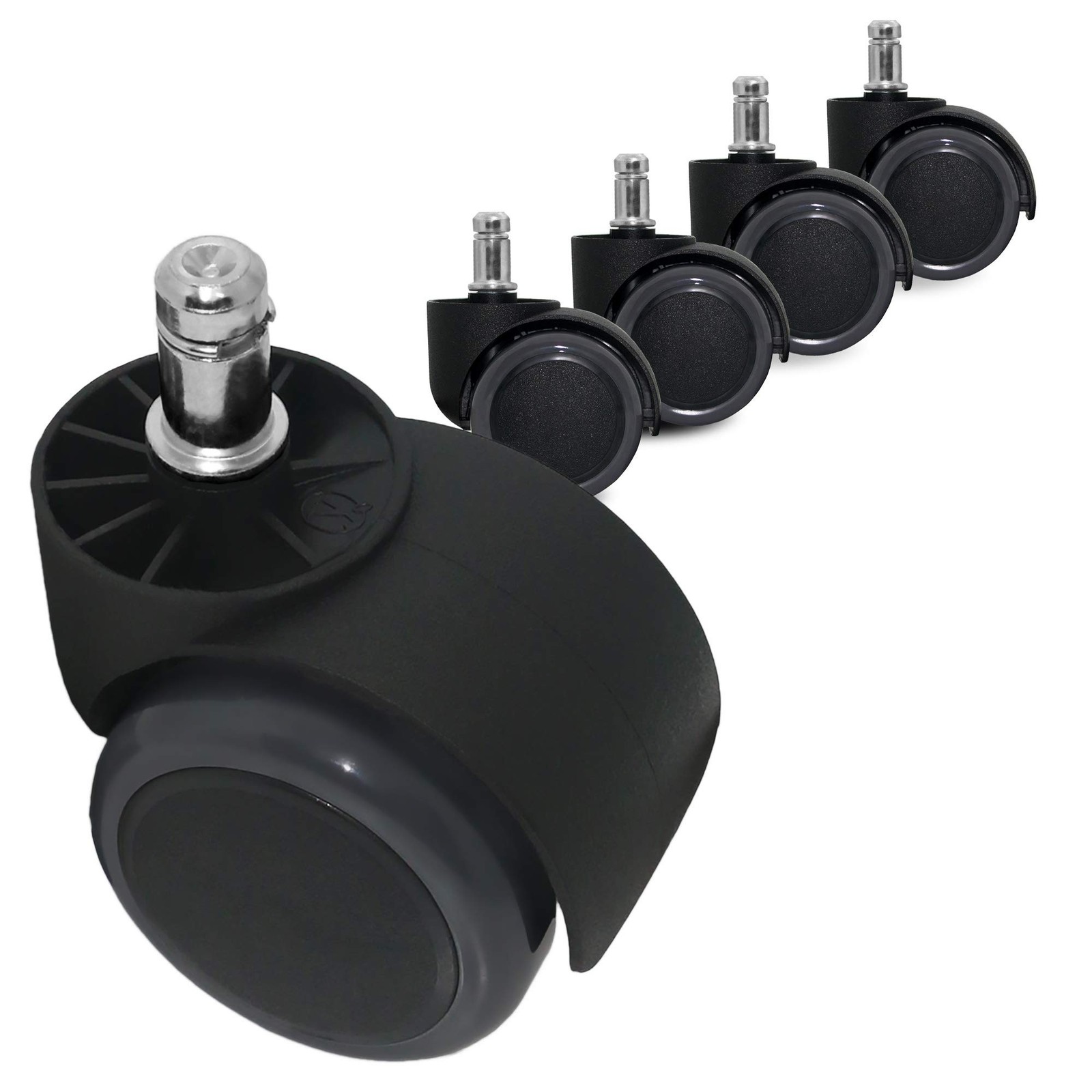 Guildrey 5 Pcs Office Chair Caster Wheels, 7/16” (11mm) Stem Diameter, Pro