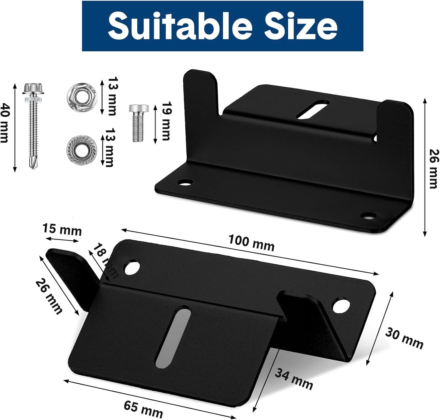 40mm Aluminum Solar Panel Mounting Brackets Z Bracket 40 Sets Tatuo Solar