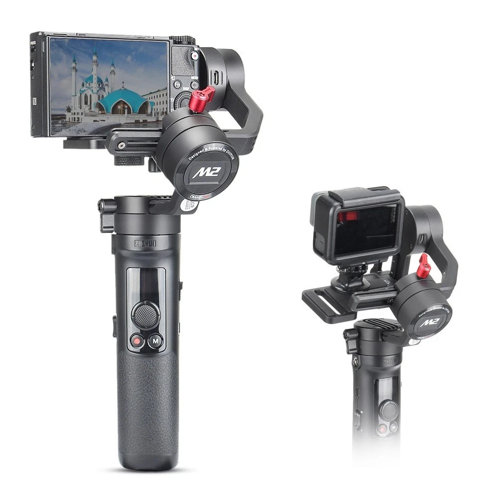 Zhiyun Crane M2 Gimbal Stabilizer for Go Pro, Handheld with 360° Rotation Black