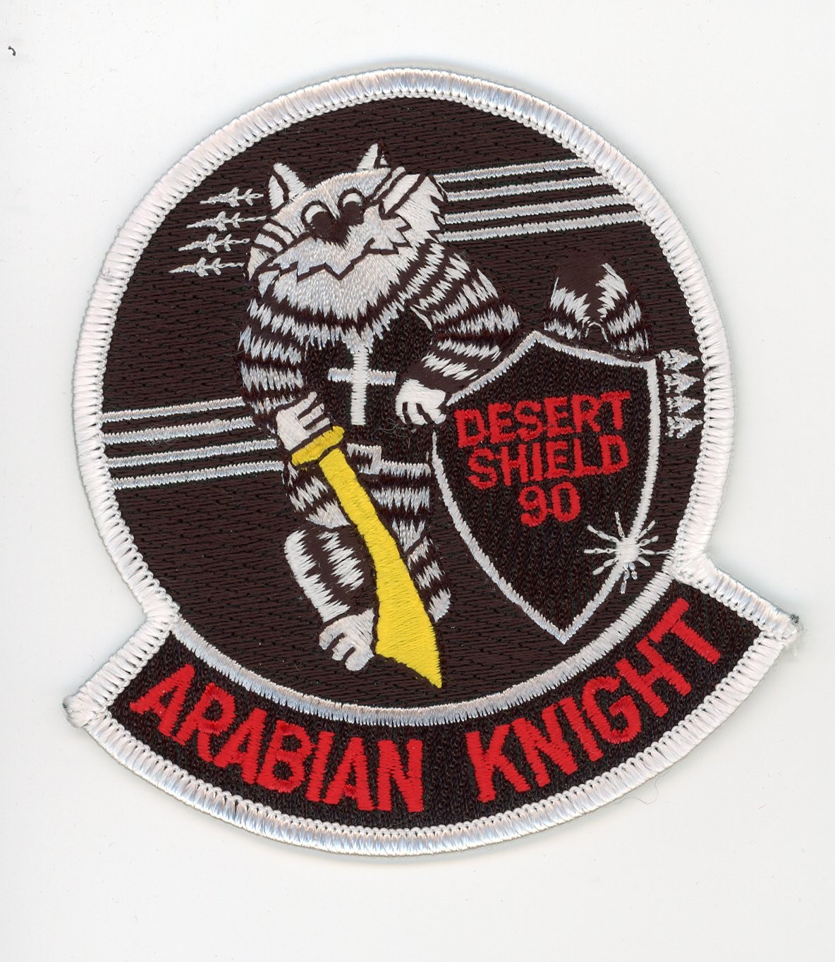 PATCH USN F-14 TOMCAT VF-154 BLACK KNIGHTS ARABIAN KNIGHT IRON ON PARCHE