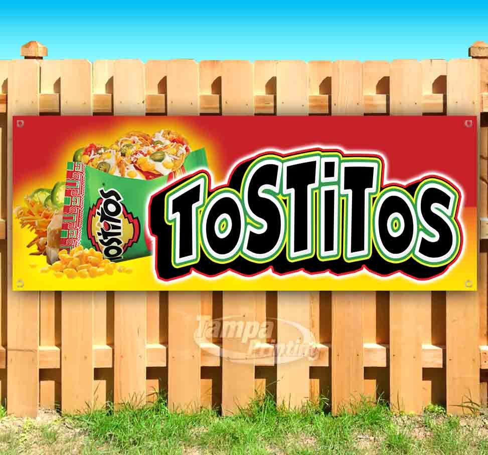 TOSTITOS Advertising Vinyl Banner Flag Sign Many Sizes CARNIVAL FOOD SB10201