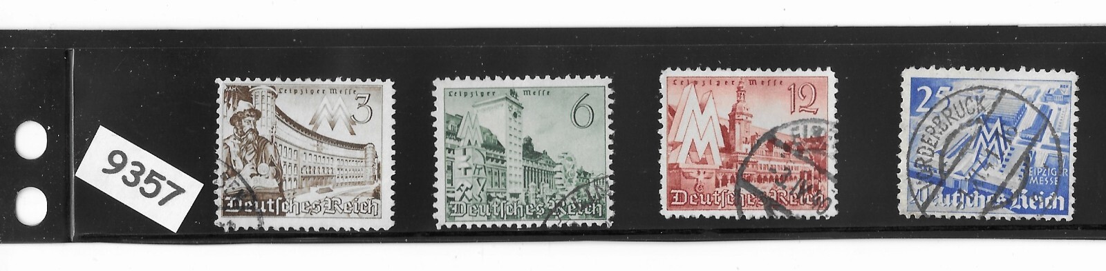 Stamp set 1940 Leipzig Fair Sc 494 - 497 complete Third Reich era Germany #9357