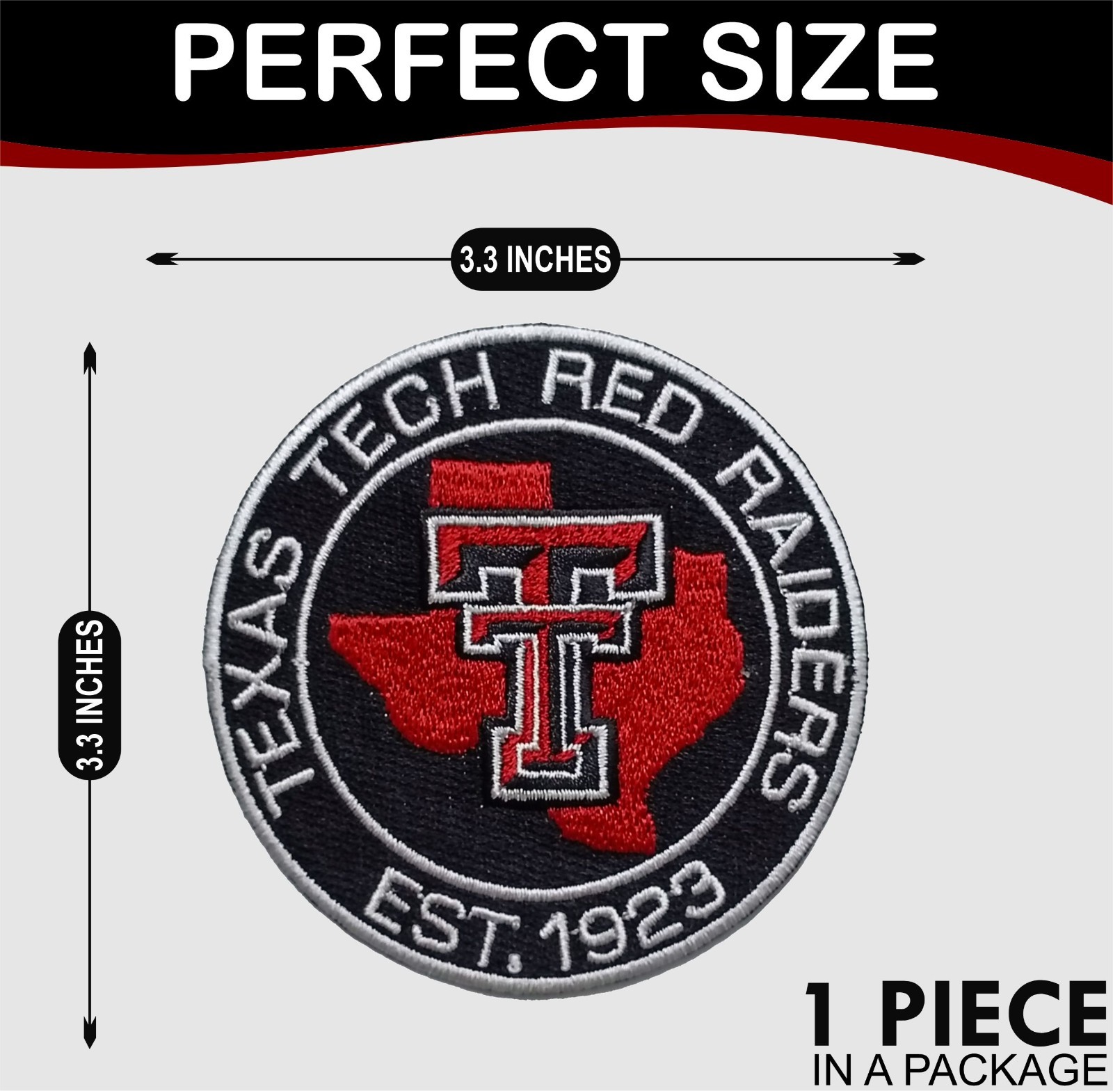 Texas Tech Red Raiders NCAA Team Logo Iron On Patch-Sew Patch-Embroidered Patch