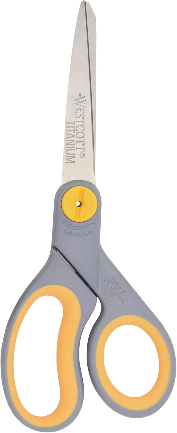 8-Inch Titanium-Bonded Scissors with Adjustable Glide Feature for