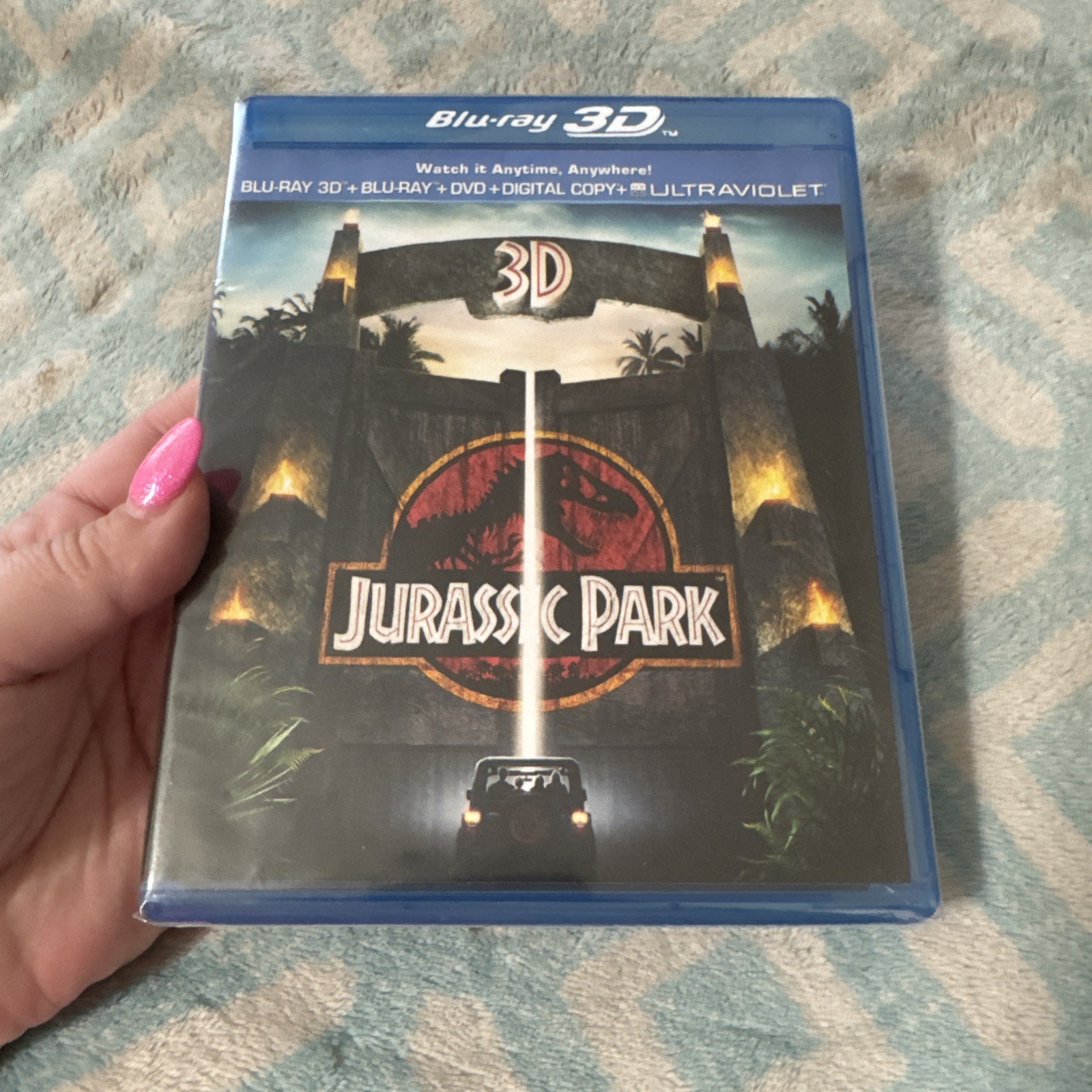 Jurassic Park 3D (Blu-ray/DVD, 2013, 3-Disc Set, Digital) NEW SEALED 1993 RARE