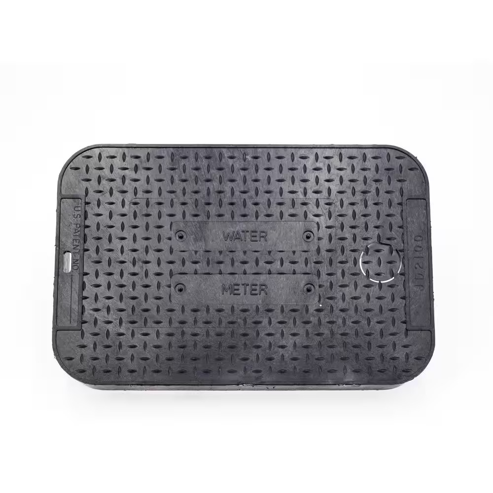 15 In. X 10 In. X 1.75 In. Square Meter/Valve Box Black Lid Free Shipping New