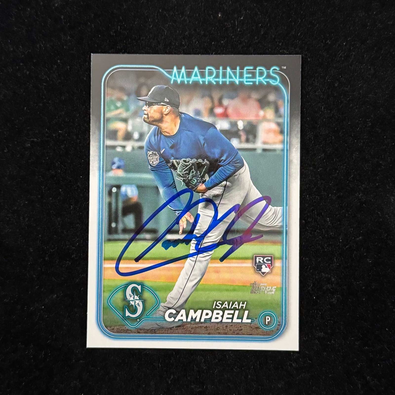ISAIAH CAMPBELL Signed Autographed 2024 Topps Series 1 Baseball Card SEA RC #58