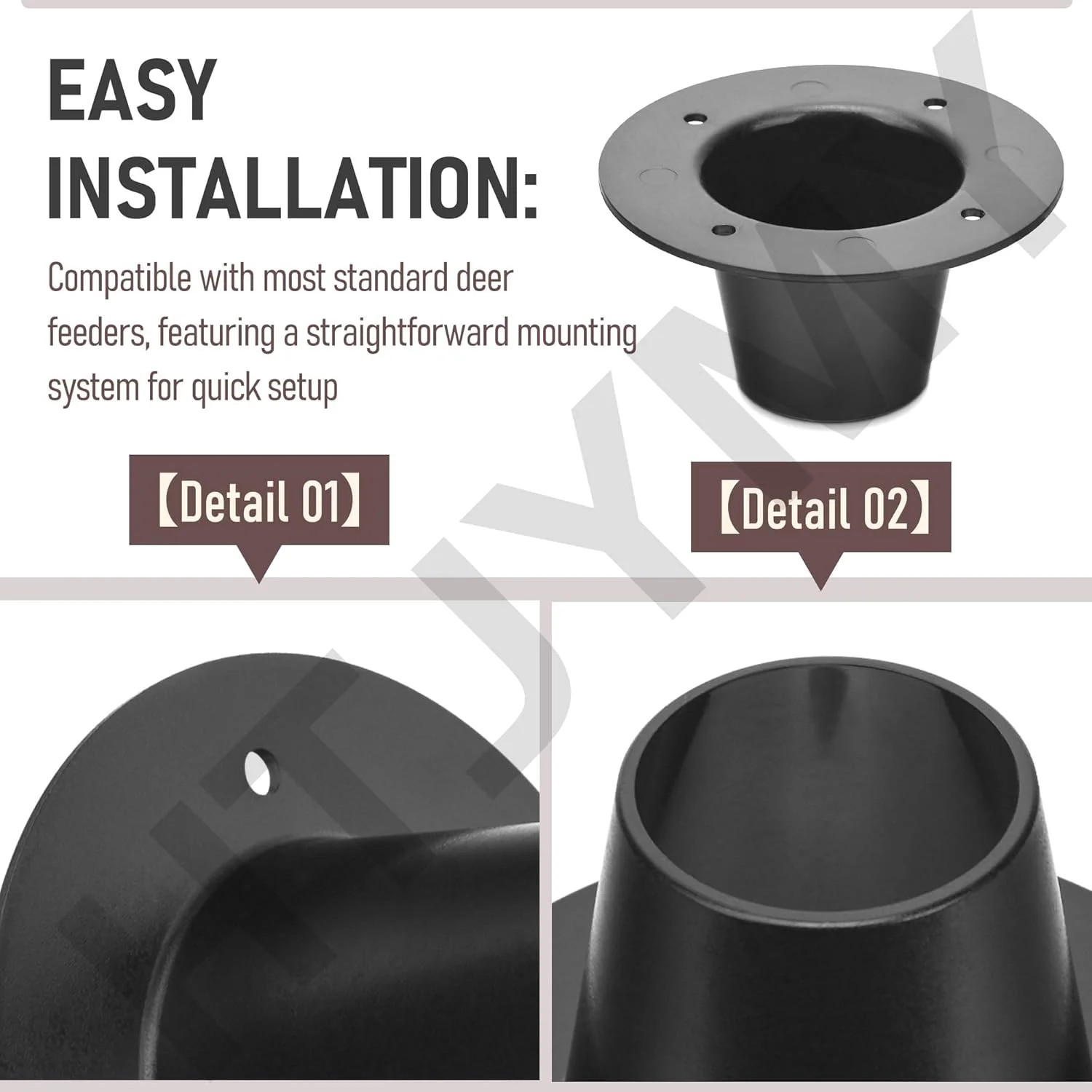 2" Drop Funnel for Deer Feeder, Versatile Funnel for Deer Feeder, Adopt Durable