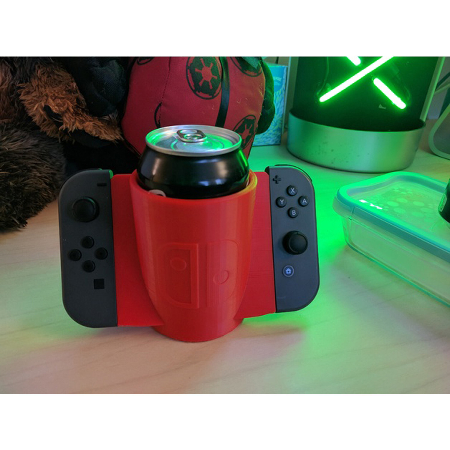 Nintendo Switch Joy-Con Drink Holder Grip Mount Cup Can Accessory White Elephant