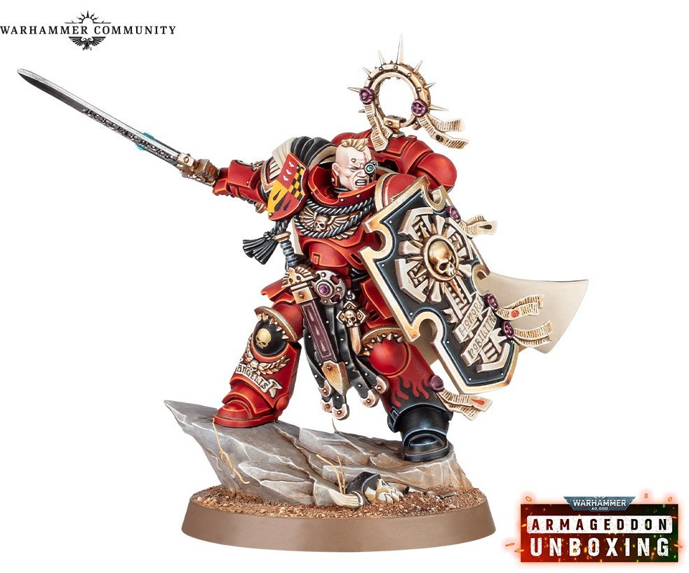 11th Ed. Space Marine Captain w/ Relic Shield  (Armageddon Box Character Single)