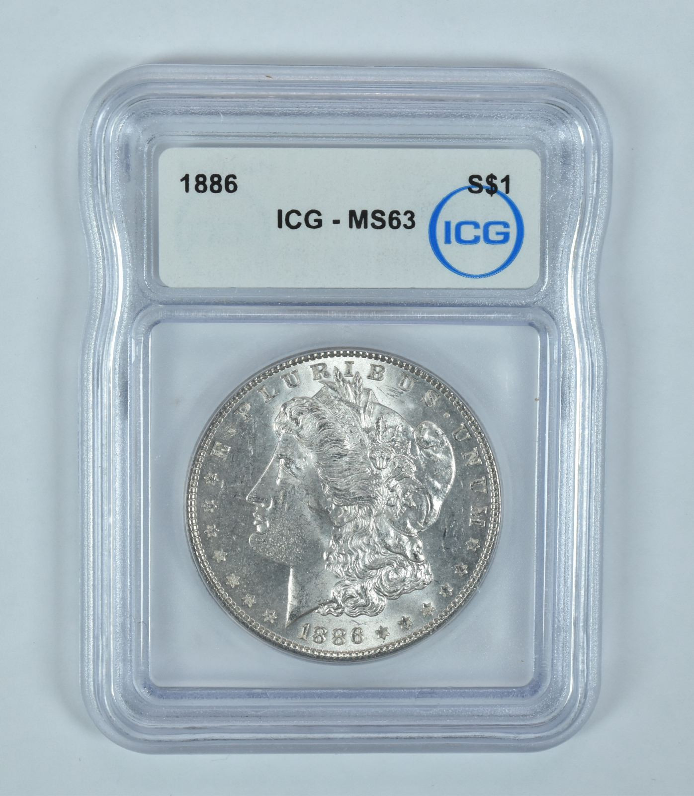 1886 Morgan Silver Dollar MS63 ICG