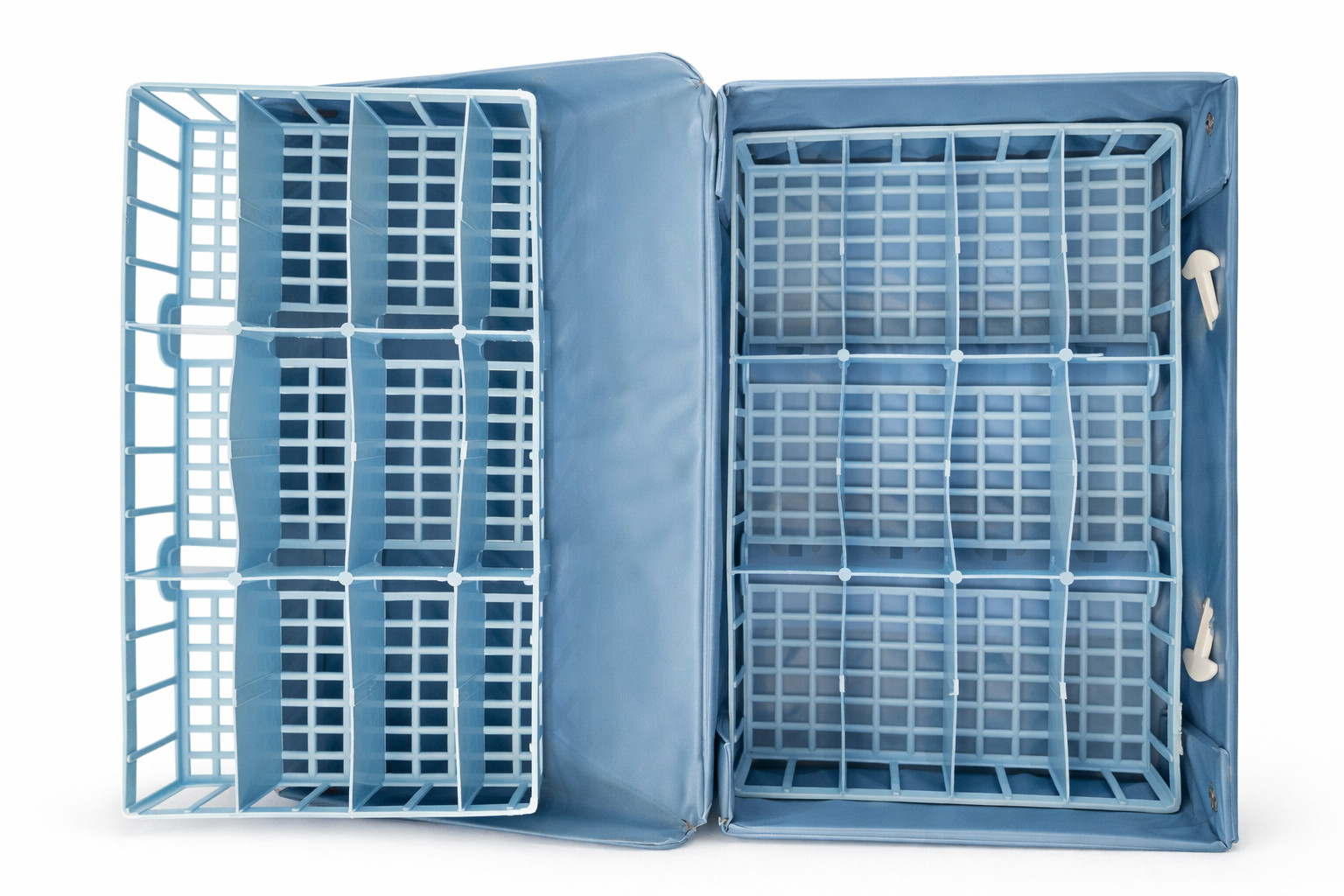 Vintage Collectors Car Case Holds 24 Die-Cast Cars Metal w/ Handle Blue