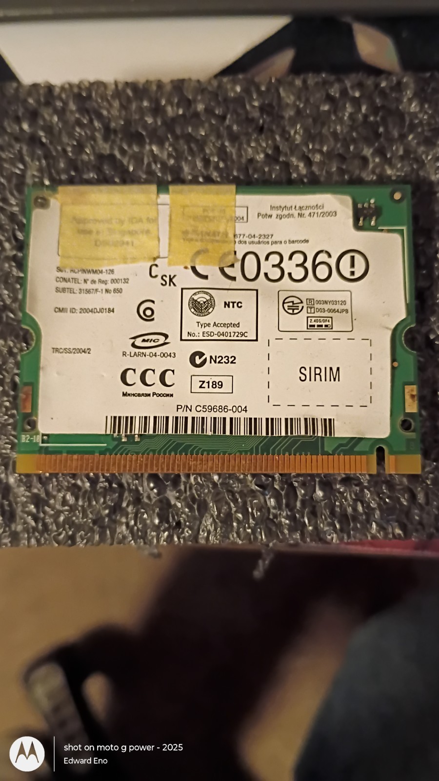 Intel PRO/Wireless 2200BG Network Connection