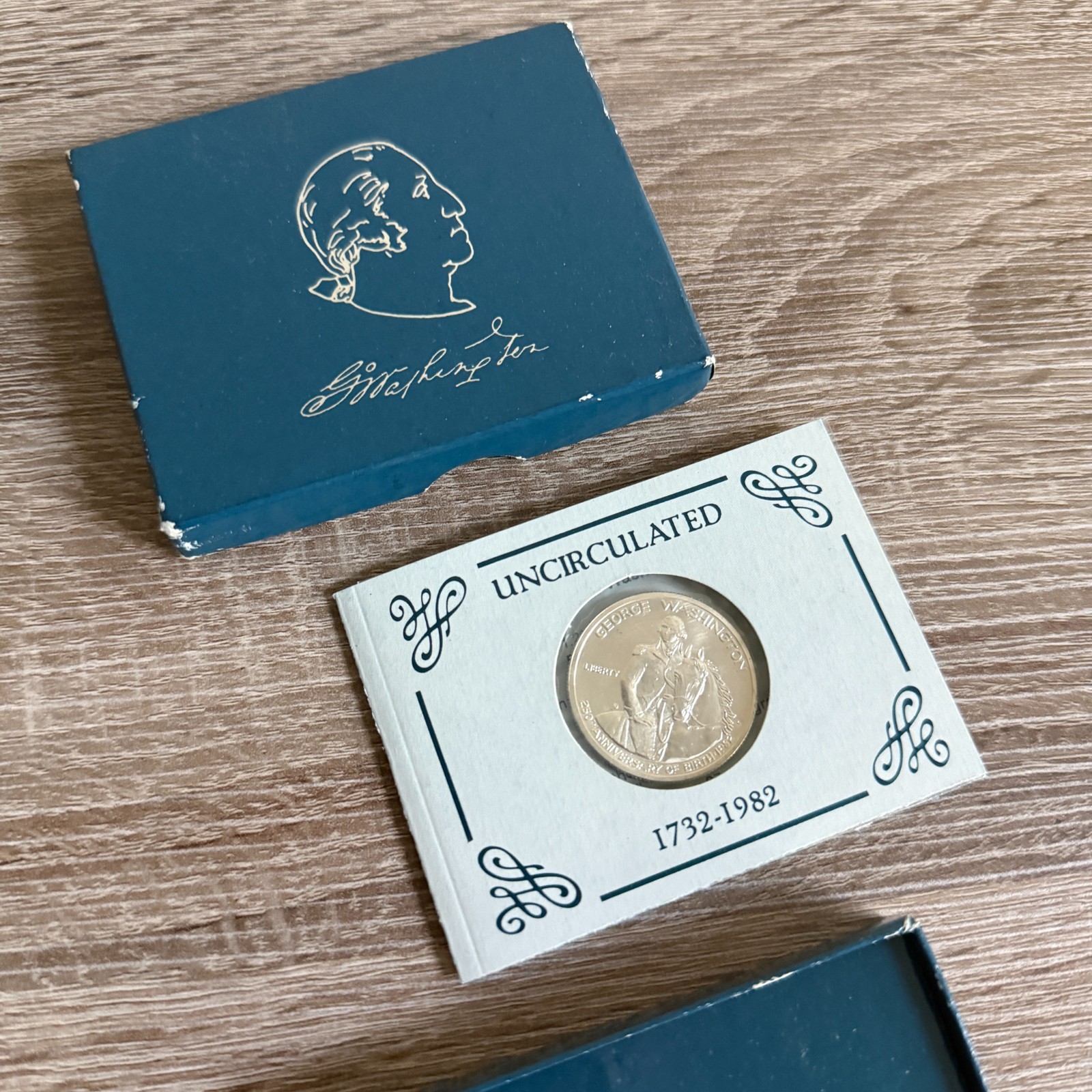 1982-D George Washington 250th Anniv Uncirculated Silver Half Dollar - OGP & COA