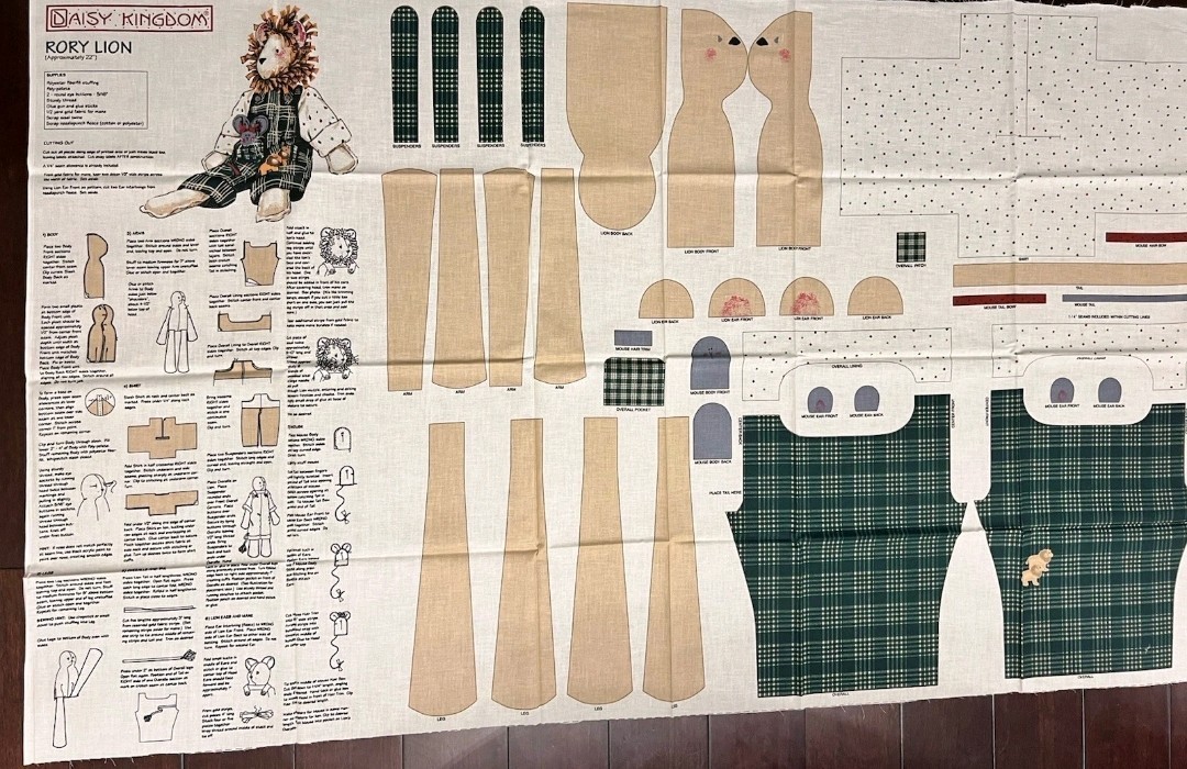 Rory Lion By Daisy Kingdom Vintage 1998 Sewing Pattern