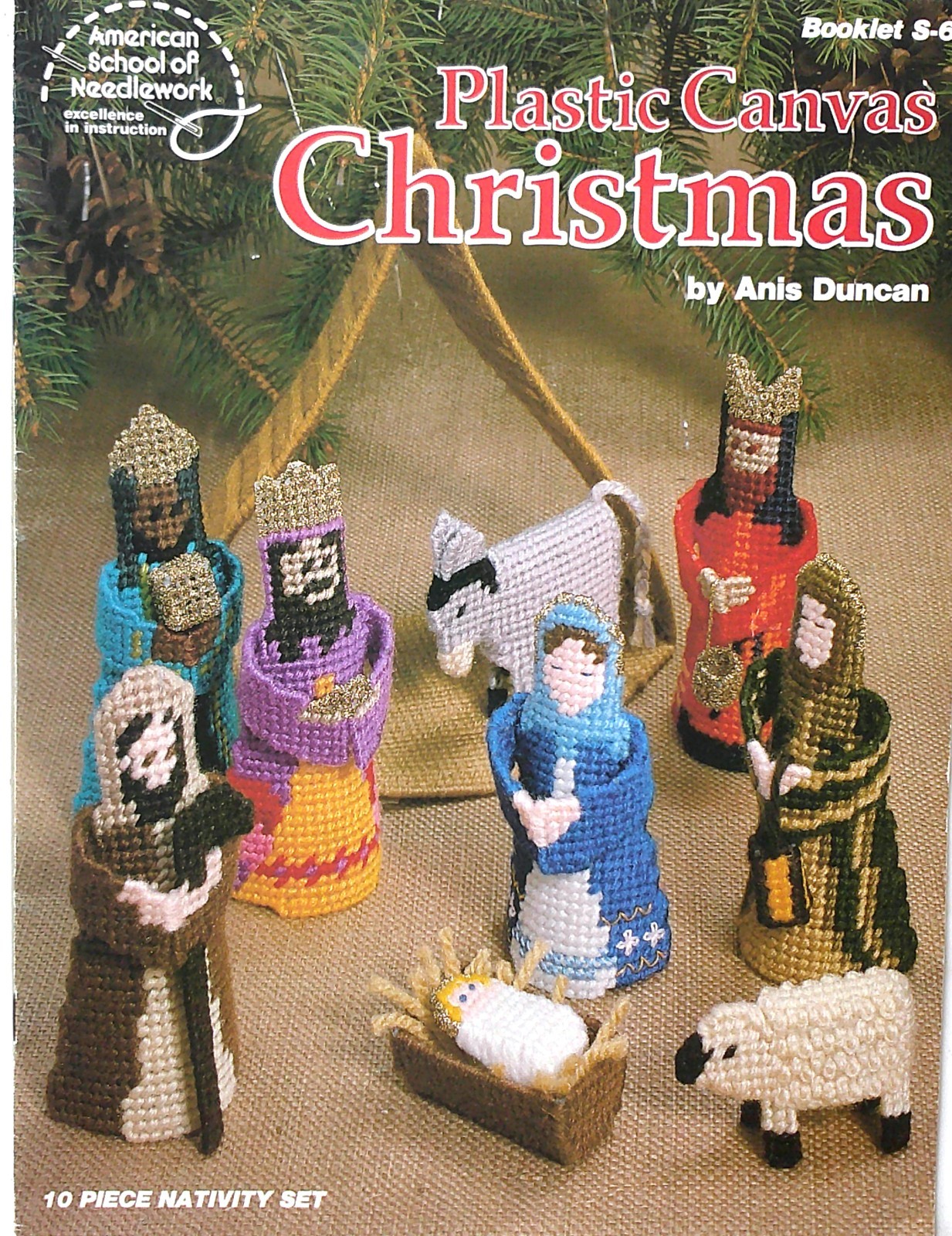 ASN Plastic Canvas Christmas Nativity Scene Santa Angel Tree Pattern Booklet