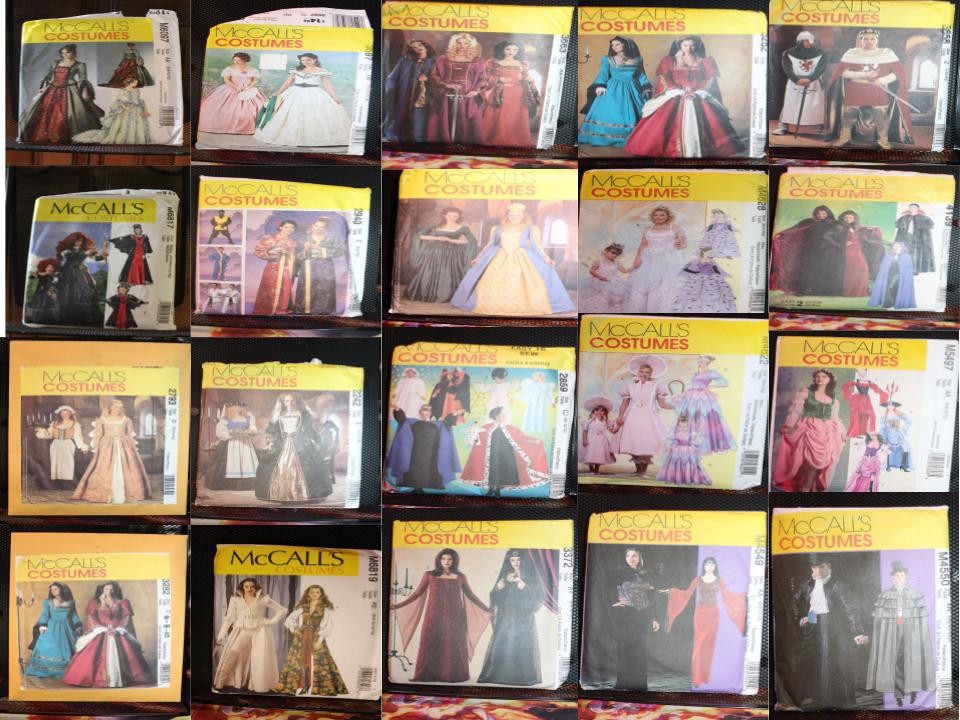 McCalls halloween cosplay gothic costumes  sewing patterns Uncut Your choice O