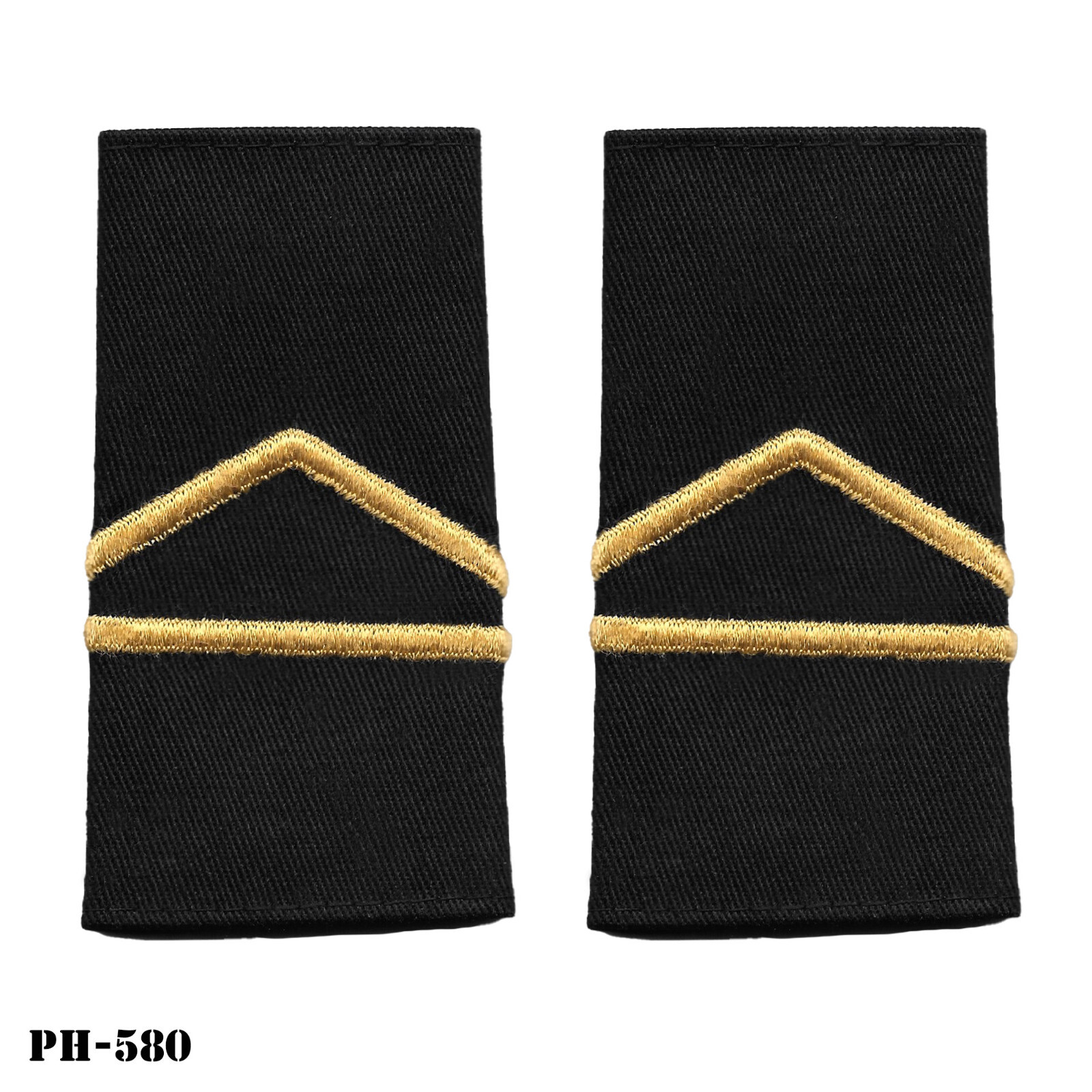 US Army ROTC JROTC Male Cadet Private First Class Shoulder Marks w/Snaps ~ New