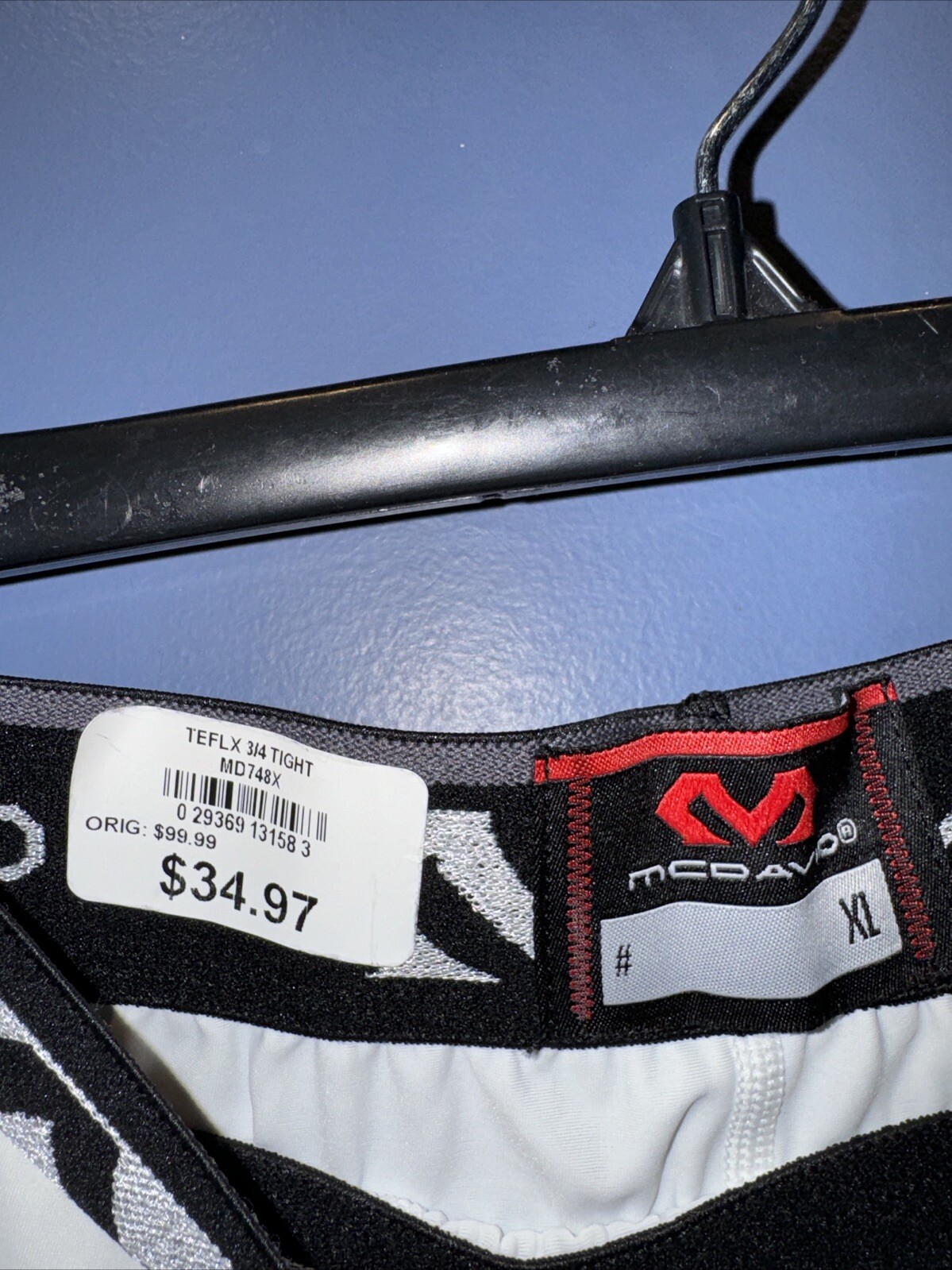 XL McDavid Football Under Teflex 3/4 Tight 36X 21