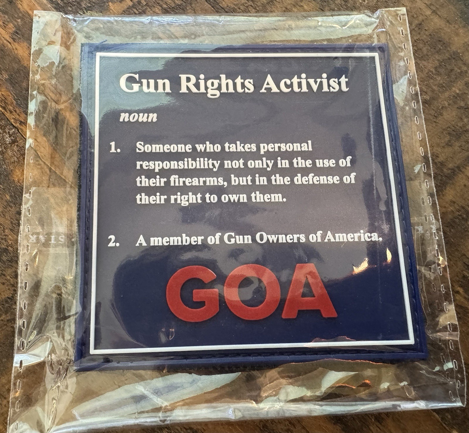 GRO GUN RIGHTS ACTIVIST 2nd Amendment Tactical Promo PVC Patch V Back NEW
