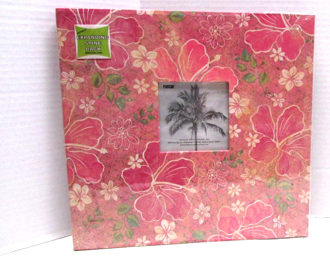 NEW Pioneer Tropical HIBISCUS Post Bound Album 12"X12" expanding 20pg toploading