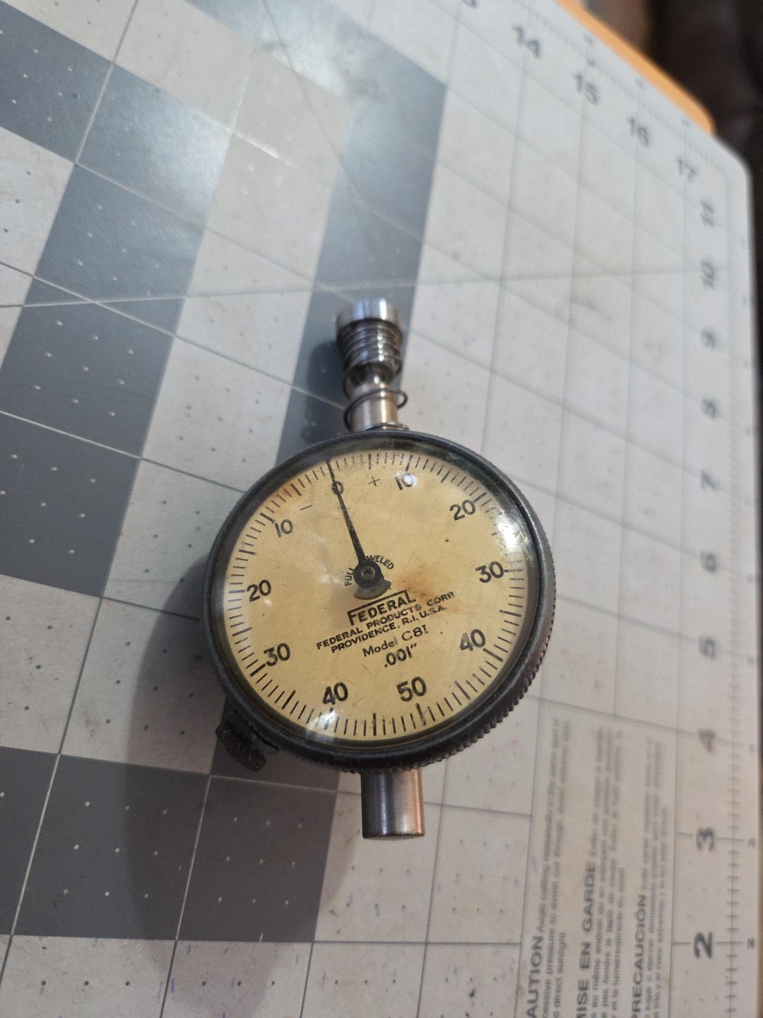 Vintage Federal Model C8I Dial Indicator .001