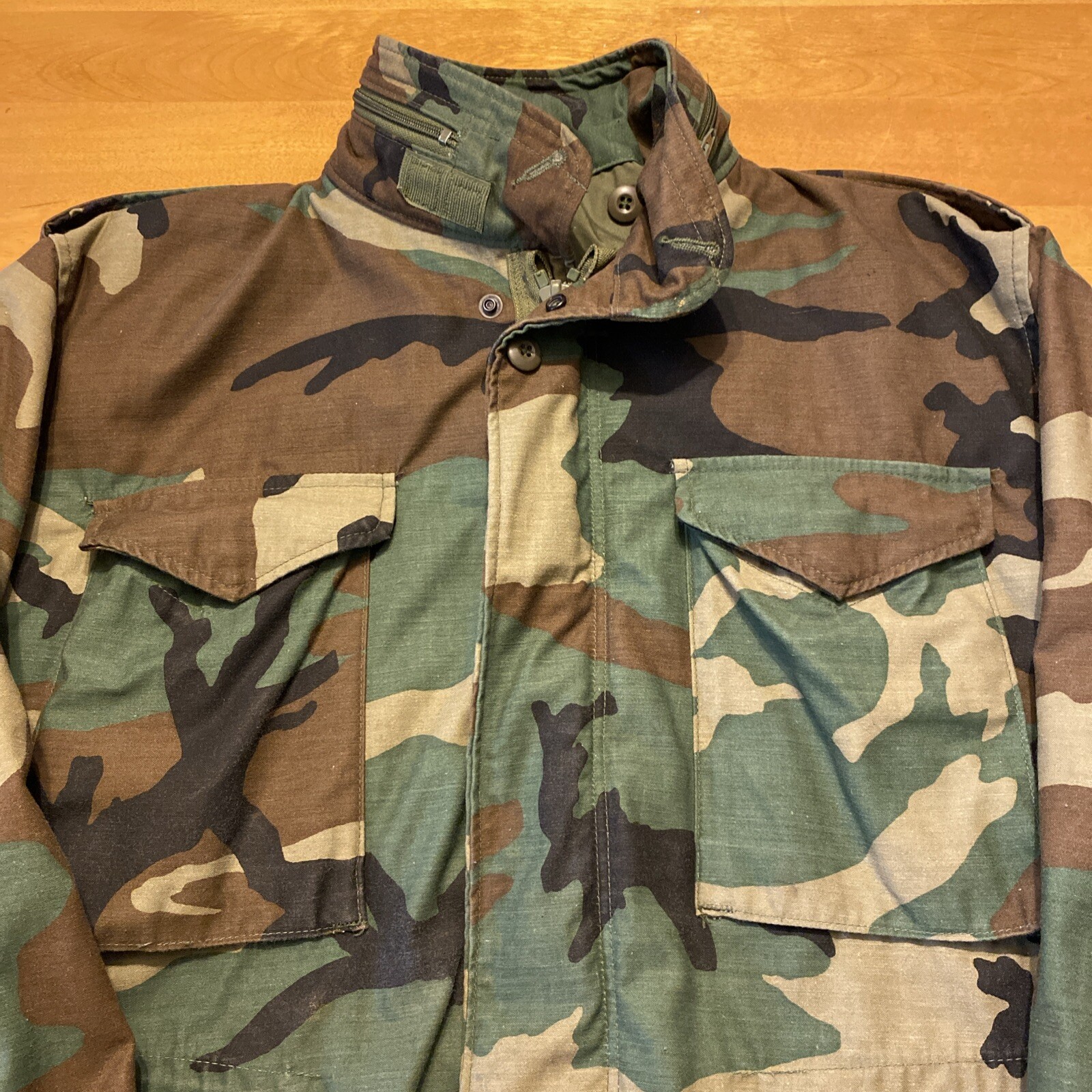Men’s Army Camouflage Cold Weather Field Coat Size Medium Short