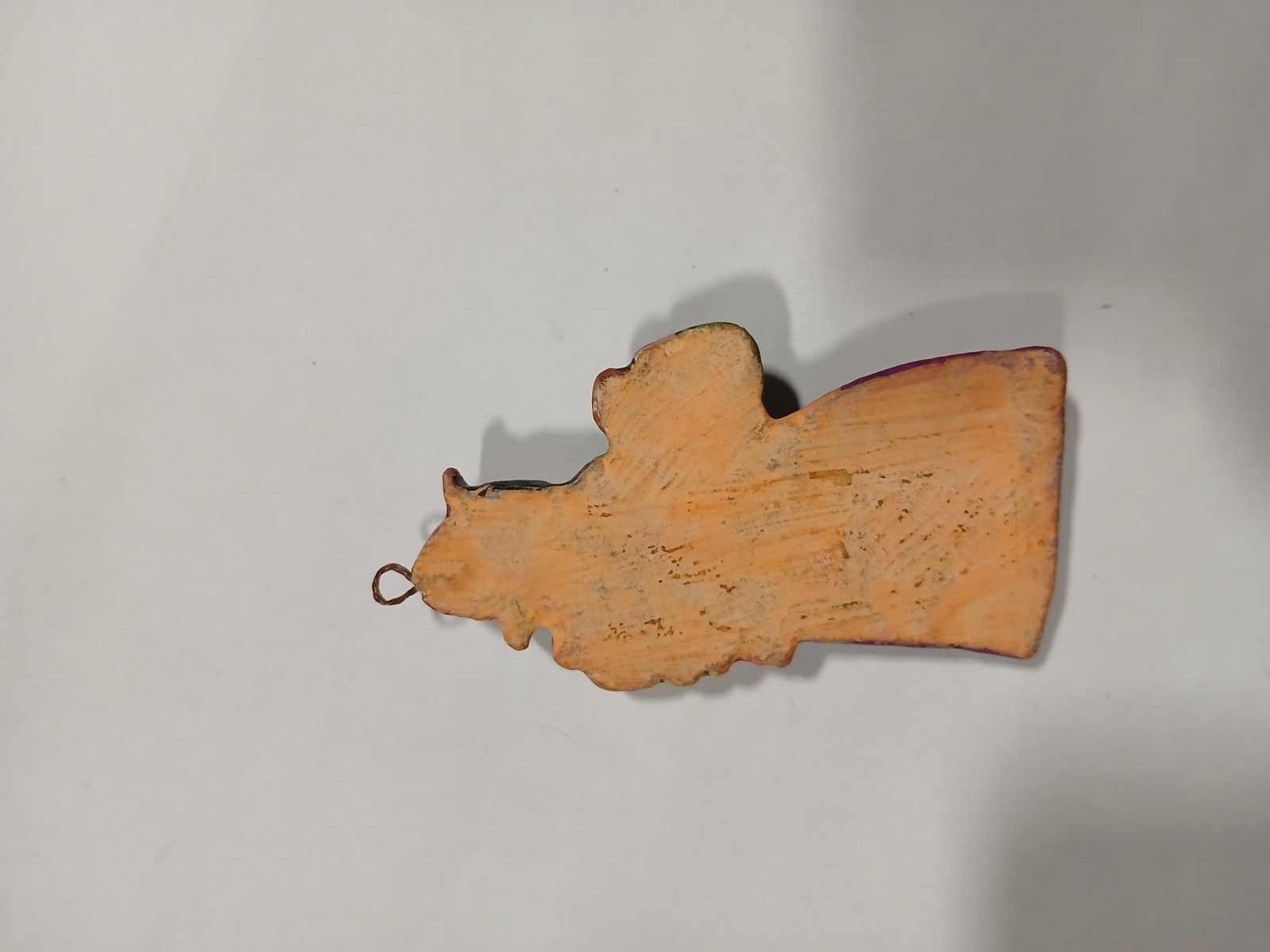 Vintage Handmade/Painted Peruvian Clay Folk Art Ornament Peru