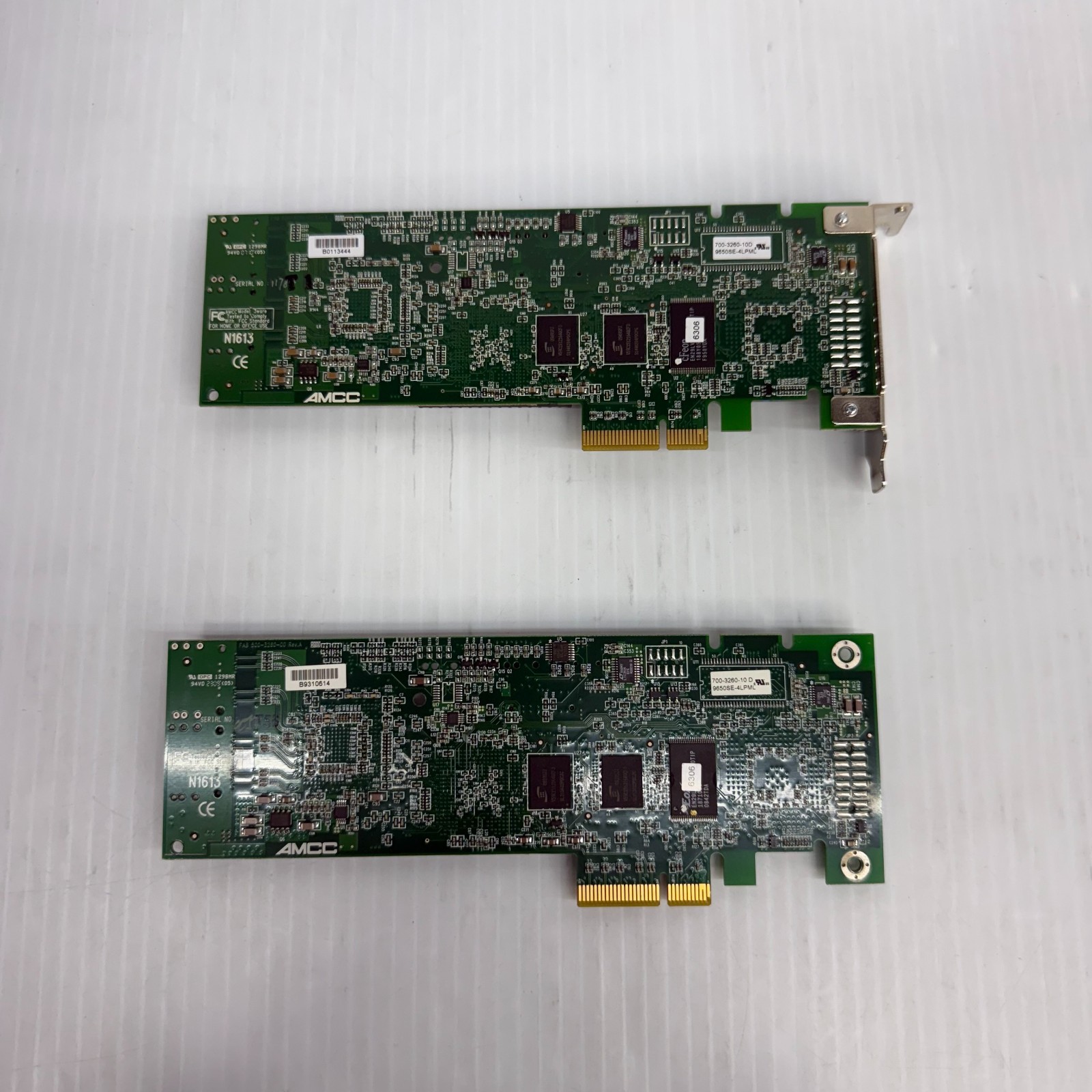 Lot of 2 AMCC 9650SE-4LPML RAID Controller Cards Low Profile