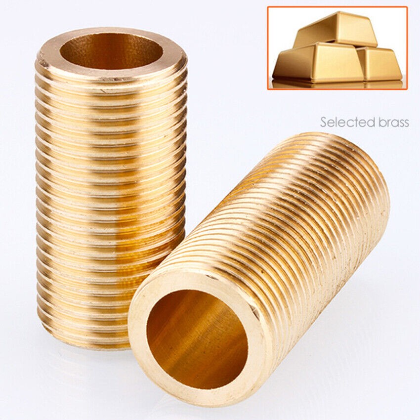 1/2" Male Fully Thread Brass Running Nipple Joint Fittings Connector 100mm