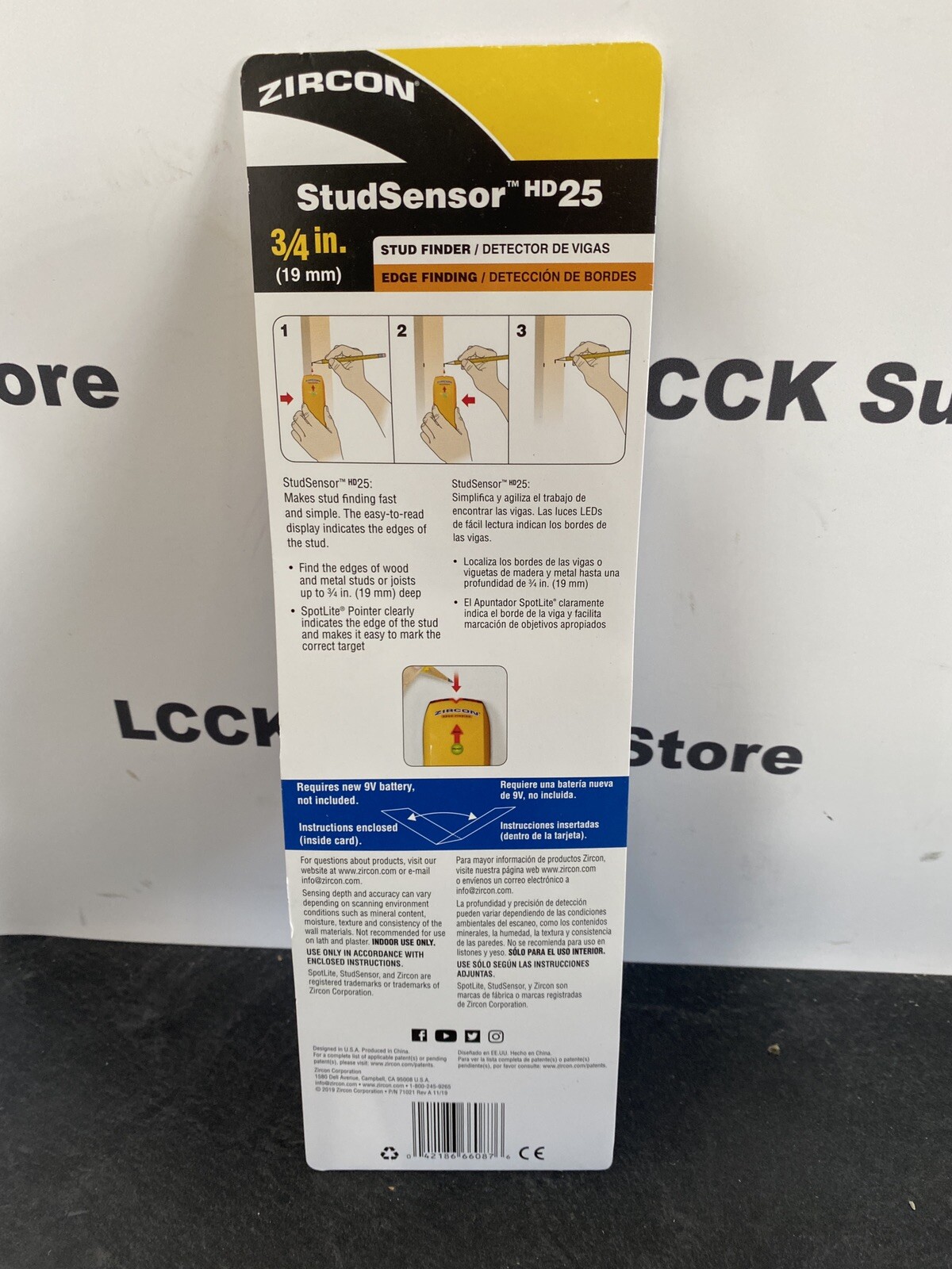 Zircon HD25 3/4 in. Studsensor Stud Finder, NEW Store Return