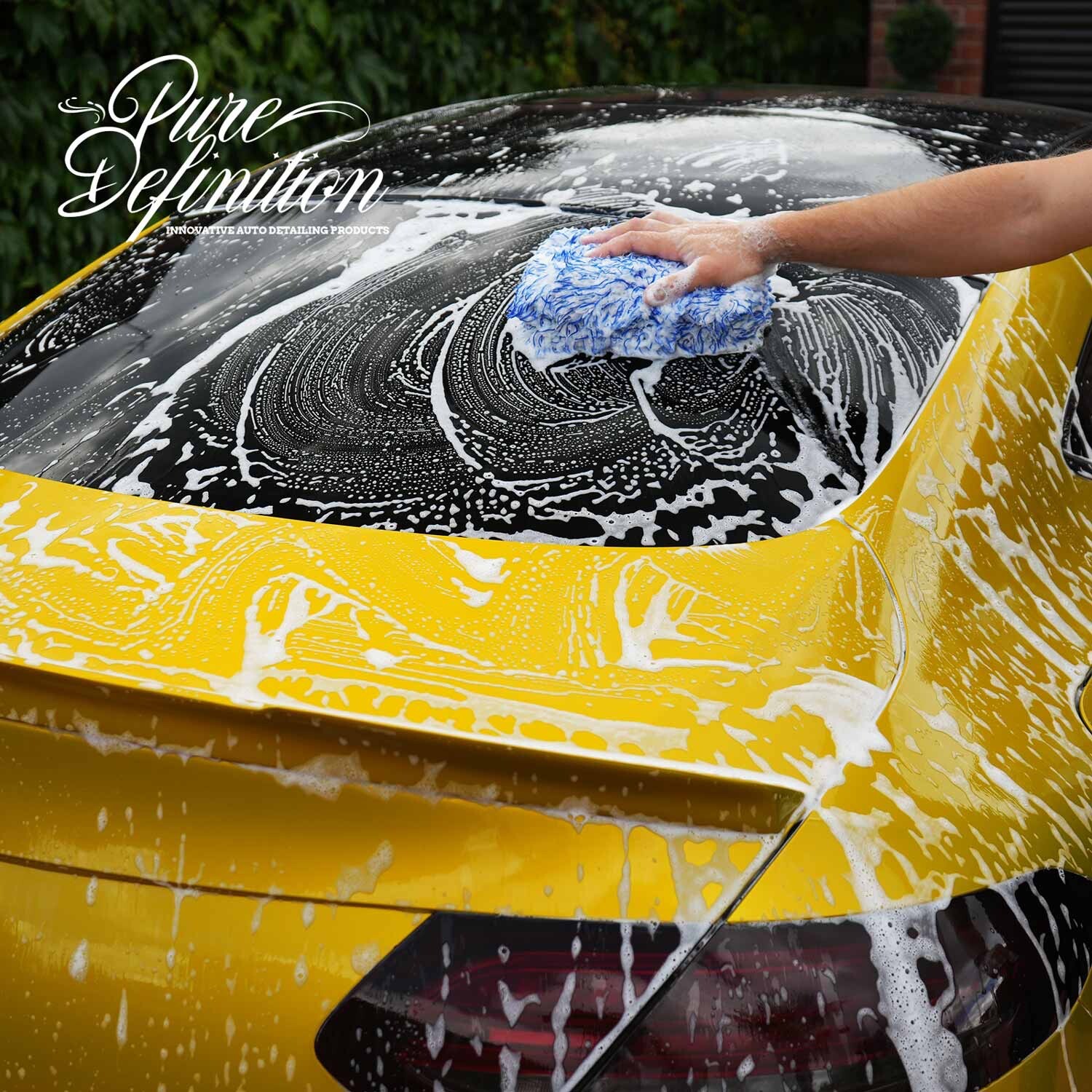 Car Cleaning Sponge Microfibre Pad 2 Pack Washing Auto Detailing Pure Definition