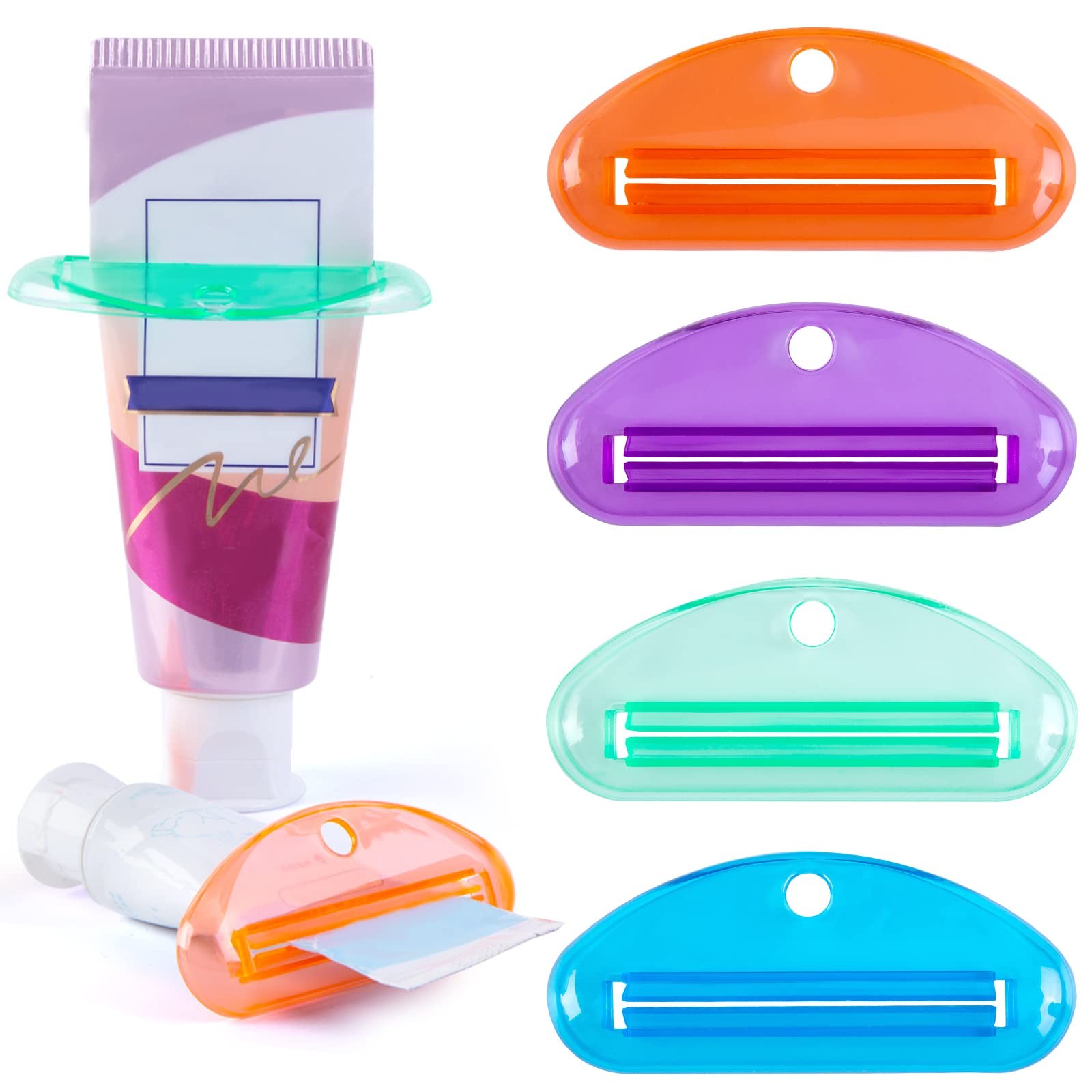 LOVEINUSA Toothpaste Tube Squeezer, 4PCS Medium, Multicolor-5