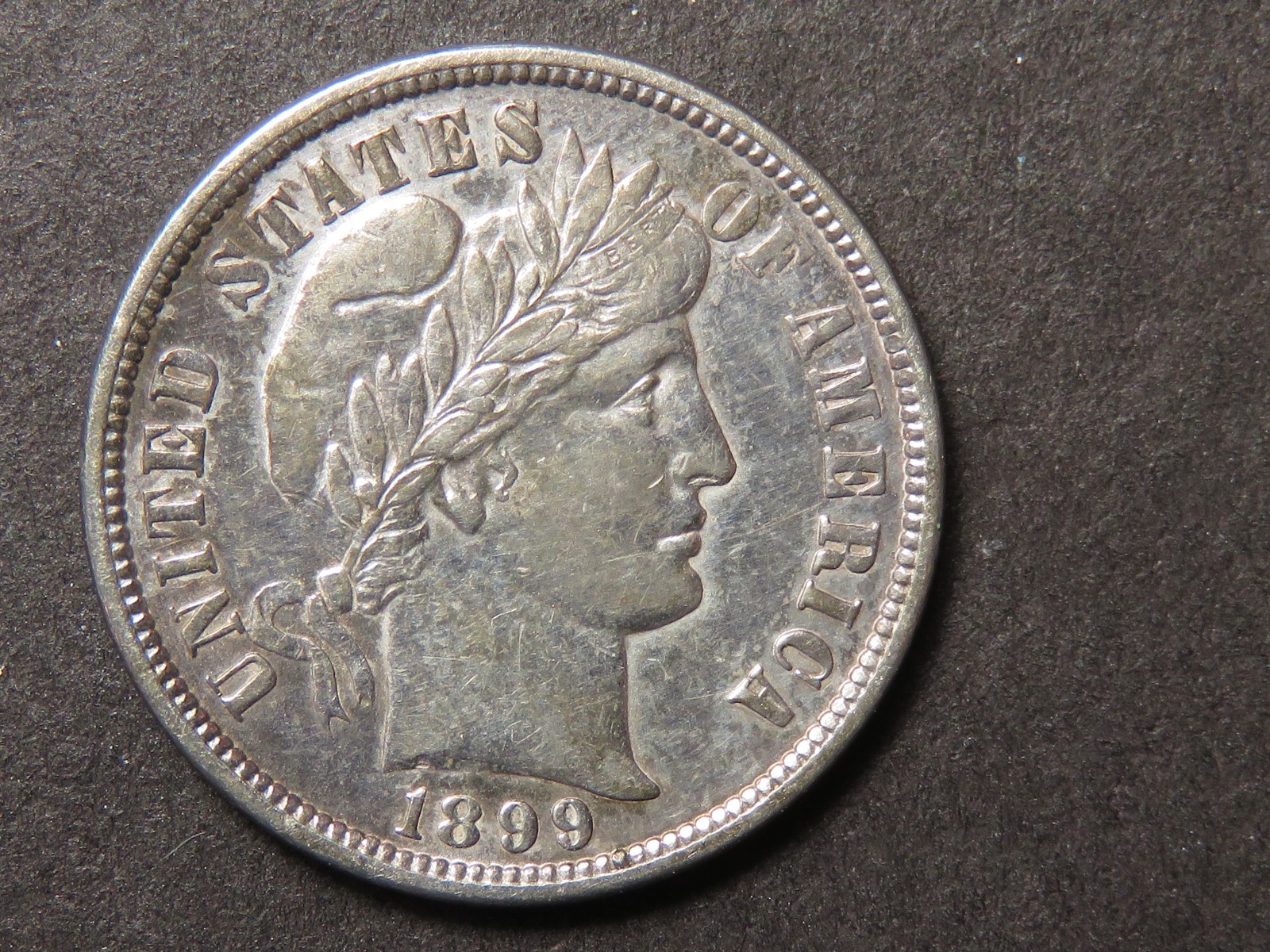 1899-P Barber Dime Grading AU/Unc.