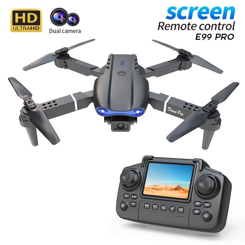 E99 Pro HD Dual Camera WiFi FPV RC Foldable Quadcopter Remote With Screen NEW