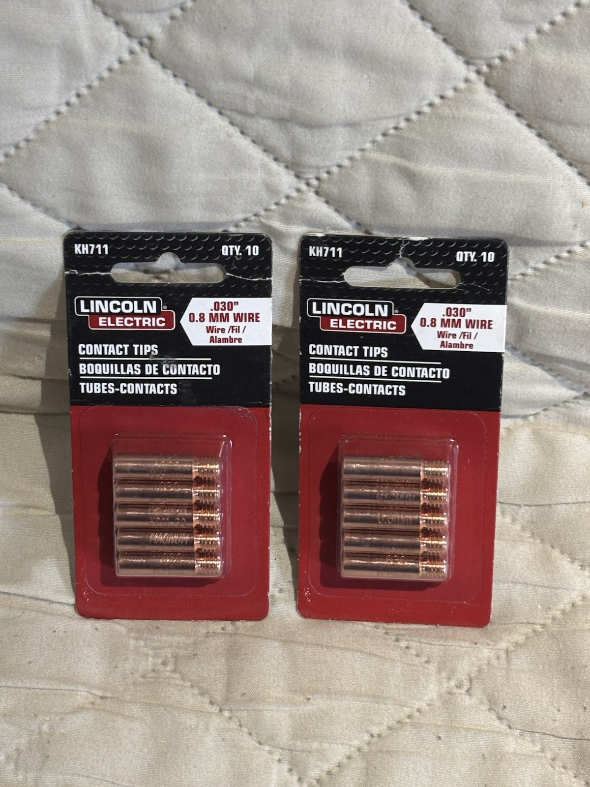 NEW LOT OF 2 PACKS Lincoln Electric Contact Tips KH711 .030"/0.8mm wire  FREESHI